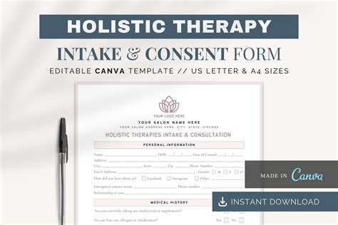 Holistic Intake Form Template